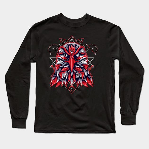 hawk cartoon Long Sleeve T-Shirt by SHINIGAMII